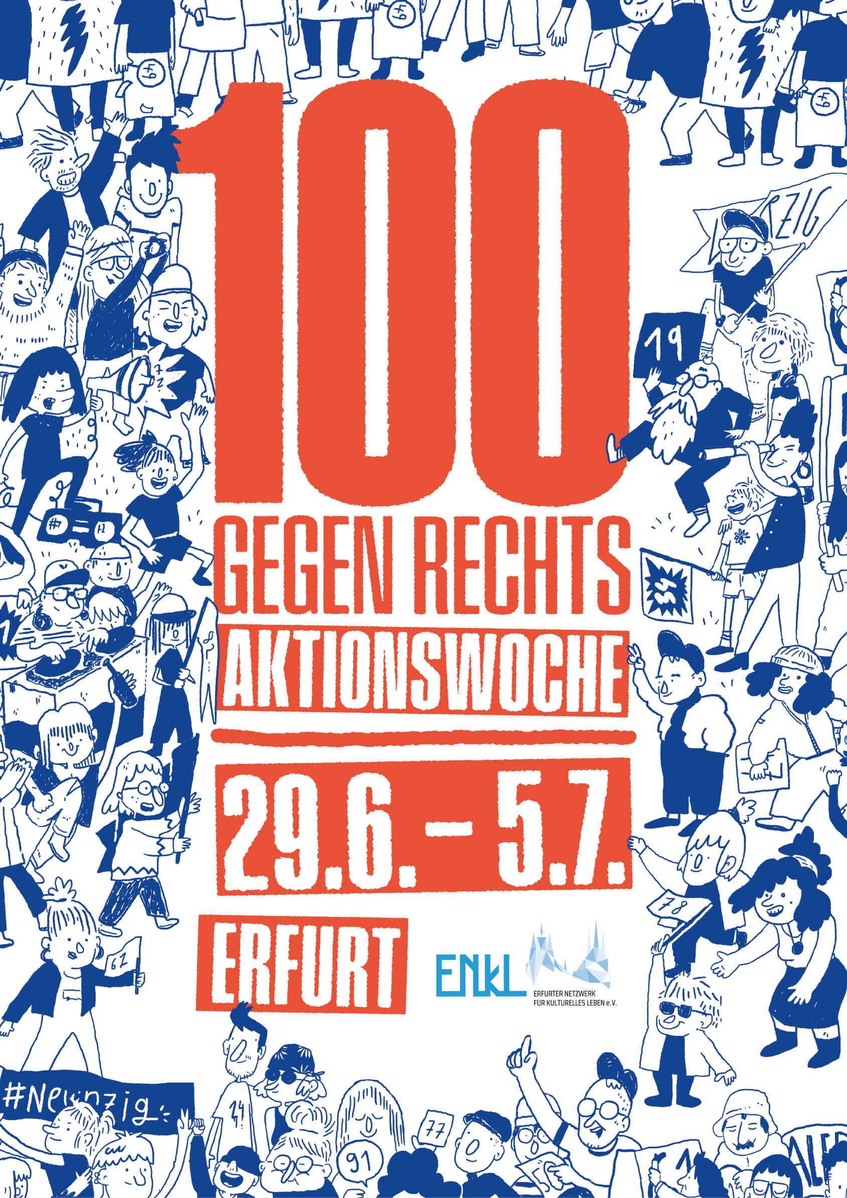 100 gegen Rechts – Aktionswoche, 29.6. bis 5.7., Erfurt